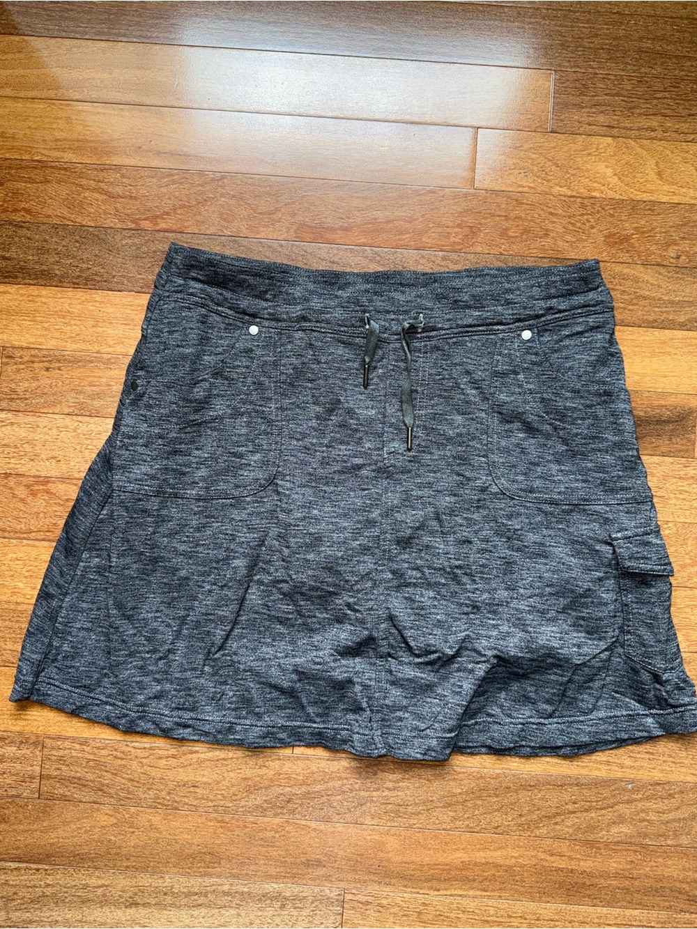 Kuhl Heather Charcoal Drawstring Mini Skort